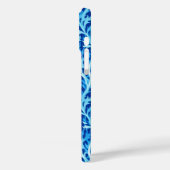 Blaue Seetang Küstenlinie Textile Muster Case-Mate iPhone Hülle (Rückseite / Links)