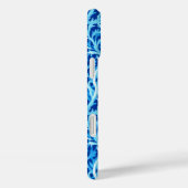 Blaue Seetang Küstenlinie Textile Muster Case-Mate iPhone Hülle (Rückseite / Rechts)