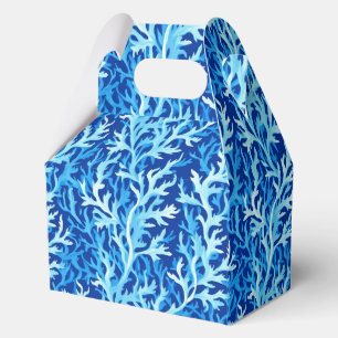 Blaue Seetang Küstenlinie Textile Muster Geschenkschachtel