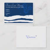 Blaue Seewelle Visitenkarte (Vorne/Hinten)