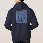 Blaue Segel Hoodie (Rückseite)