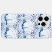 Blaue Segelboote Imitate Muster Case-Mate iPhone Hülle (Rückseite (Horizontal))