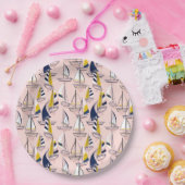 Blaue Segelboote Pappteller (Party)