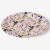 Blaue Segelboote Pappteller (Schrägansicht)