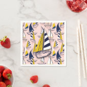 Blaue Segelboote Serviette (Beispiel)