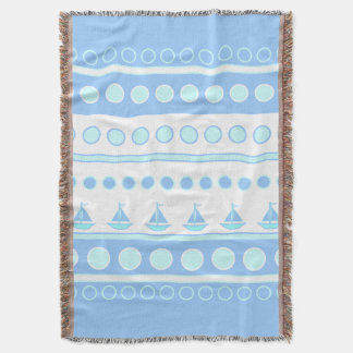 Blaue Segelboote und Kreis-Reihen Decke