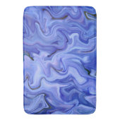 Blaue Seide abstrakt Badematte (Vorderseite Vertikal)