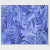 Blaue Seide abstrakt Geschenkpapier (Flach)