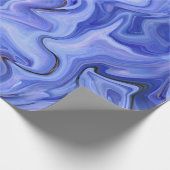 Blaue Seide abstrakt Geschenkpapier (Ecke)
