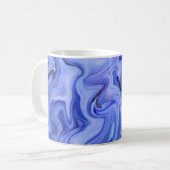 Blaue Seide abstrakt Kaffeetasse (Vorderseite Links)