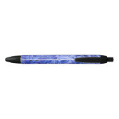 Blaue Seide abstrakt Kugelschreiber (Rückseite)
