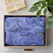 Blaue Seide abstrakt Seidenpapier (Geschenk)