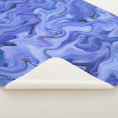 Blaue Seide abstrakt Sherpadecke (3/4)