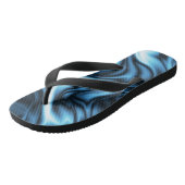 Blaue Seide Badesandalen (Schrägansicht)