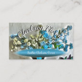 Blaue Seide - Blume 2190 Visitenkarte (Vorderseite)