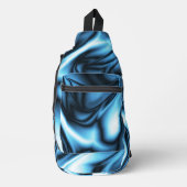 Blaue Seide Crossbody Bag (Vorderseite)