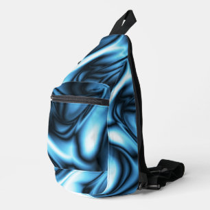 Blaue Seide Crossbody Bag
