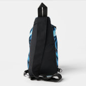 Blaue Seide Crossbody Bag (Rückseite)