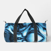 Blaue Seide Duffle Bag (Vorderseite)