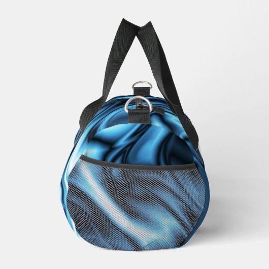Blaue Seide Duffle Bag (Rechts)
