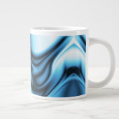 Blaue Seide Jumbo-Tasse (Rechts)