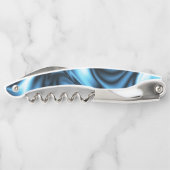 Blaue Seide Kellnermesser (Rückseite)