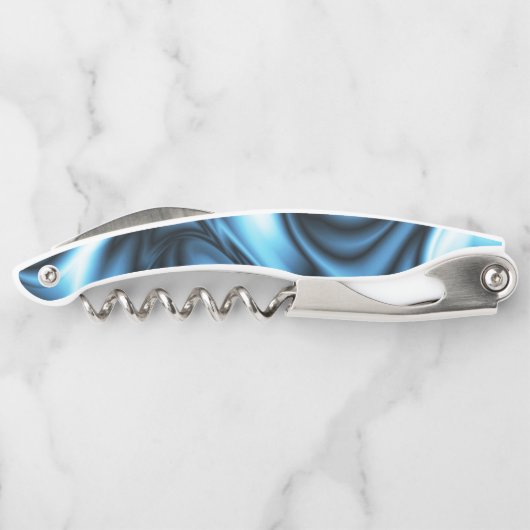 Blaue Seide Kellnermesser (Rückseite)