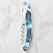 Blaue Seide Kellnermesser (Vorderseite)