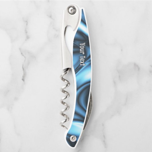 Blaue Seide Kellnermesser (Vorderseite)