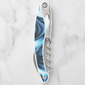 Blaue Seide Kellnermesser (Rückseite)