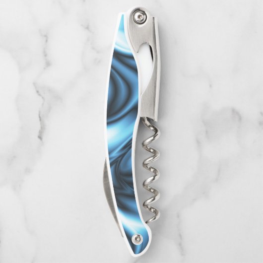Blaue Seide Kellnermesser (Rückseite)