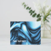 Blaue Seide Postkarte (Stehend Vorderseite)