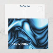 Blaue Seide Postkarte (Vorne/Hinten)