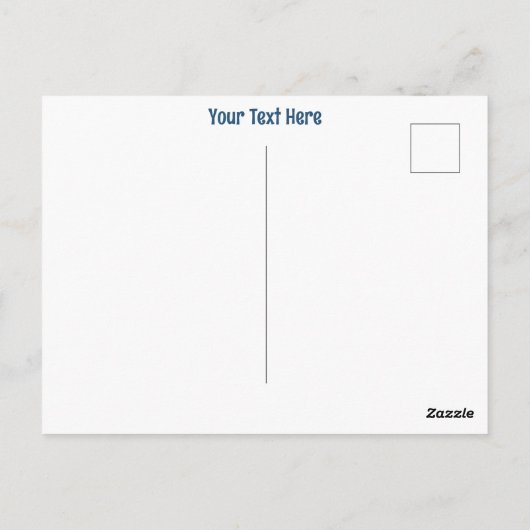 Blaue Seide Postkarte (Rückseite)