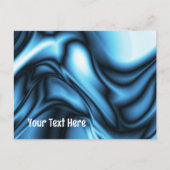 Blaue Seide Postkarte (Vorderseite)