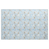 Blaue Seide und Perlen aus Elfenbein Stoff (Fat Quarter (45,7 x 55,9 cm))