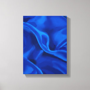 Blaue Seidenmalerei - Stillleben-Illustration Leinwanddruck