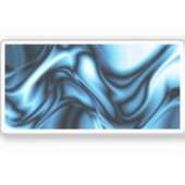Blaue Seidenwelle Aufkleber (Vorderseite)