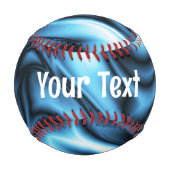 Blaue Seidenwelle Baseball (Rückseite)