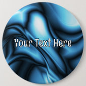 Blaue Seidenwelle Button (Vorderseite)