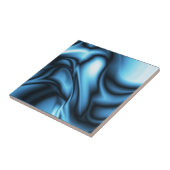 Blaue Seidenwelle Fliese (Seite)