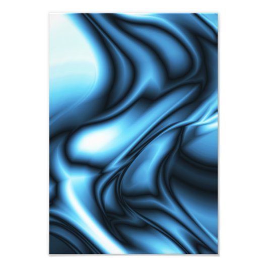 Blaue Seidenwelle Fotodruck (Vorne)