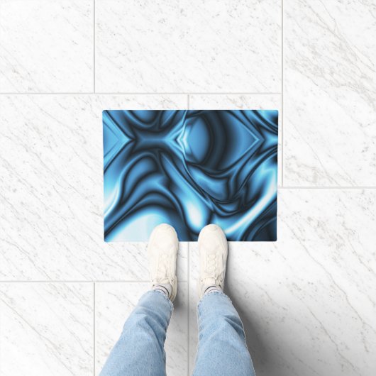 Blaue Seidenwelle Fußmatte (Indoor)