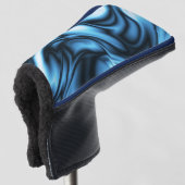 Blaue Seidenwelle Golf Headcover (3/4 Vorderseite)