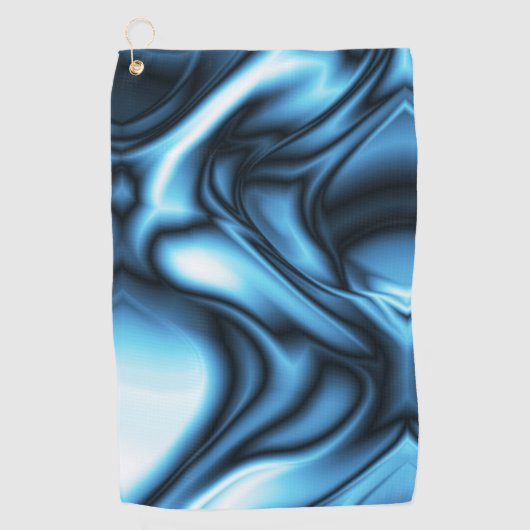 Blaue Seidenwelle Golfhandtuch (Vorderseite)