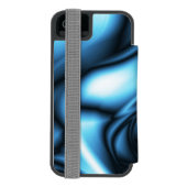 Blaue Seidenwelle Incipio iPhone Geldbeutel-Hülle (Folio Rückseite)