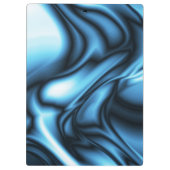 Blaue Seidenwelle Klemmbrett (Rückseite)