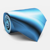 Blaue Seidenwelle Krawatte (Gerollt)