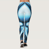Blaue Seidenwelle Leggings (Rückseite)
