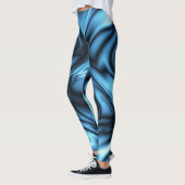 Blaue Seidenwelle Leggings (Links)